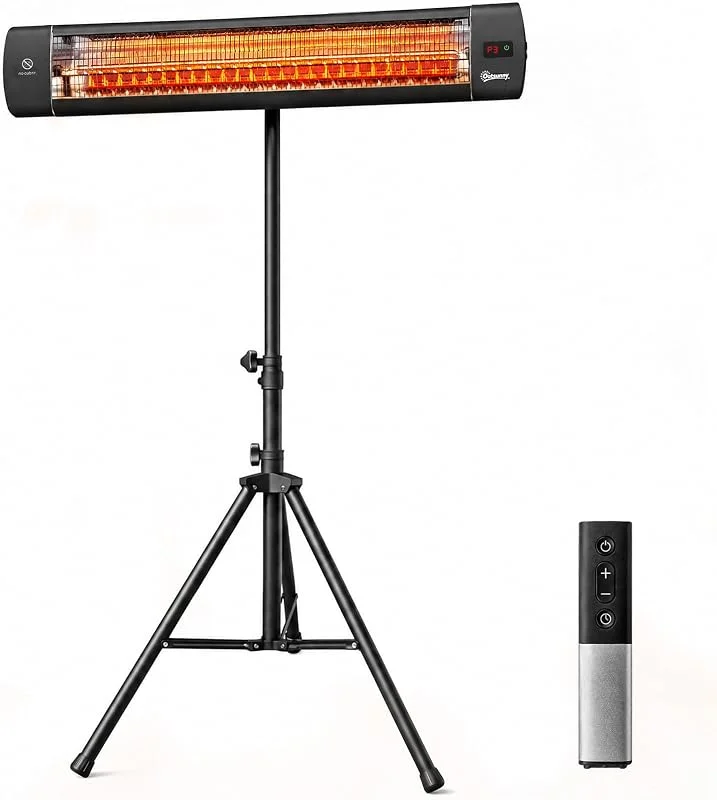 Outsunny Infrarot Heizstrahler 2500W Carbonfaser Terrassenstrahler Touch — Heizung Warmepumpe