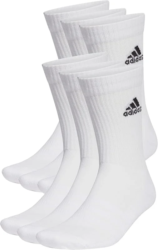 adidas Cushioned Sportswear Crew Socken, 6 Paar, Baumwolle, 19-21 — Heizkleidung