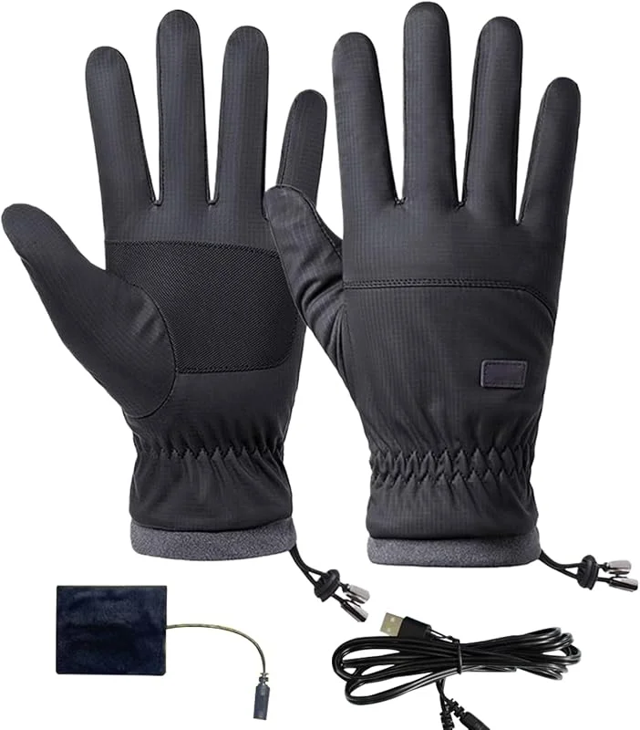 Beheizte Winterhandschuhe Winddichte USB Heizhandschuhe Für Outdoor Sport — Heizkleidung