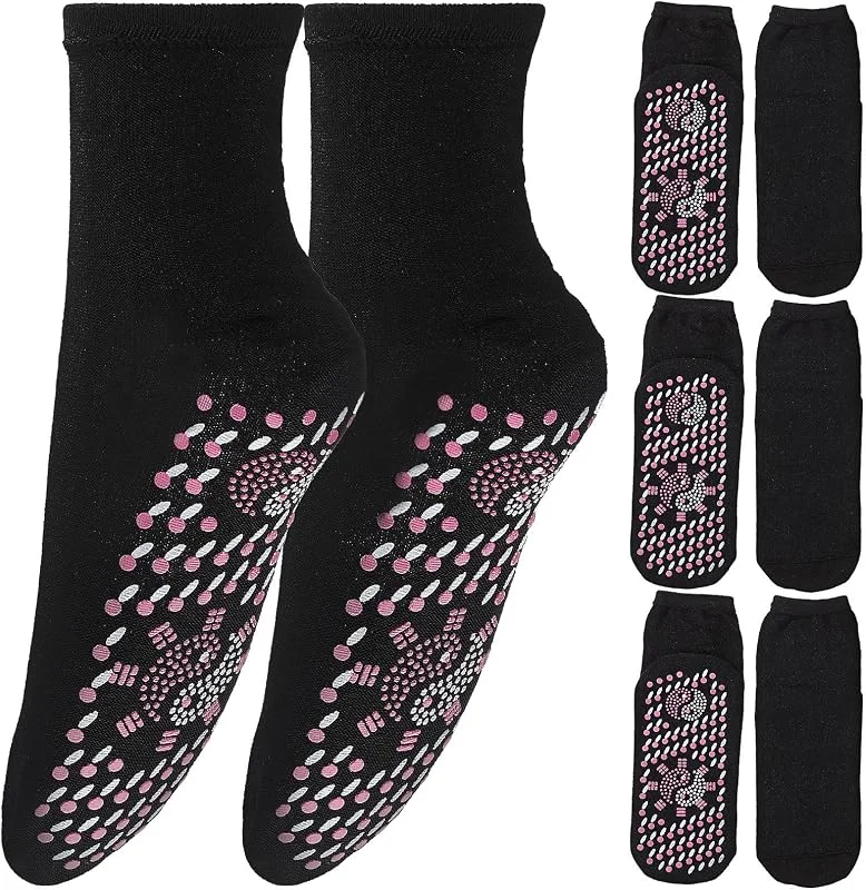 4 Paare Selbstheizende Thermosocken für Damen und Herren, Schwarz — Heizkleidung