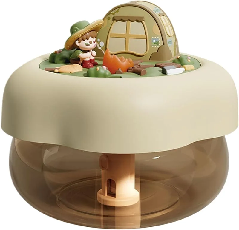Kleine Luftbefeuchter für Schlafzimmer, 400 ml, intelligent, leise, tragbar
