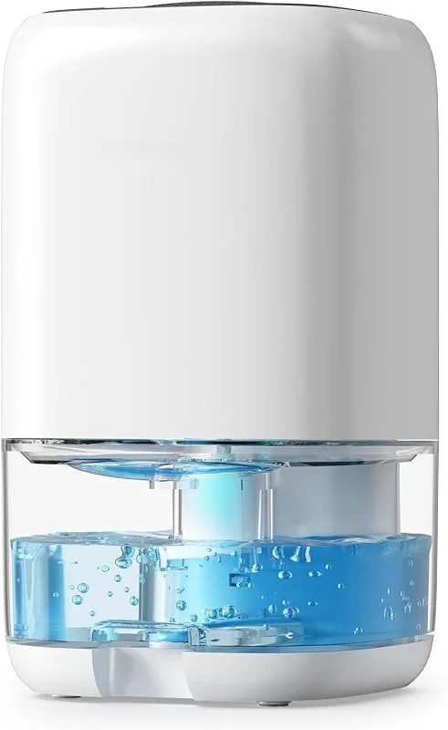 Luftentfeuchter 1000ML, Luftentfeuchter Elektrisch für Zuhause mit 7 Farbiger LED, Kompakt, Leise & Effizient für Kleine Räume, Ideal für Badezimmer, Schrank — Luftbefeuchter