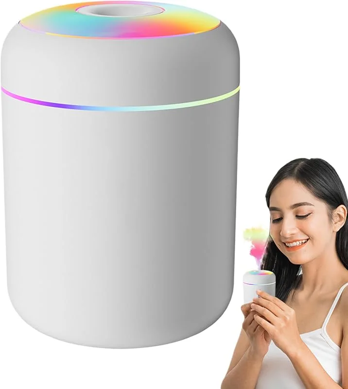 Luftbefeuchter mit USB-Licht und Luftreiniger, Luftbefeuchter, 180 ml, für Schlafzimmer, Kindergarten, Wohnzimmer, Büro und Zuhause