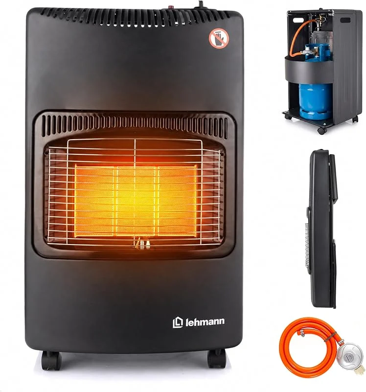 LEHMANN Gasheizer, Gasheizung 4, 2 kW, bis 80 m², Infrarot, Piezozündung — Heizung Warmepumpe