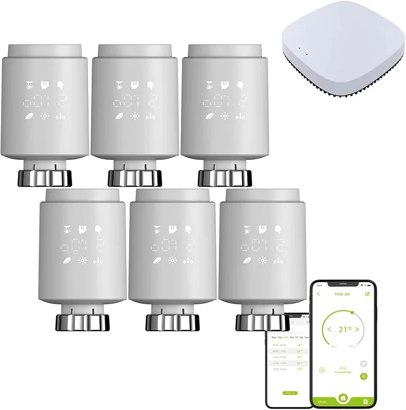 Zigbee eTRV Heizkörperthermostat, intelligentes Ventil — Heizung Warmepumpe