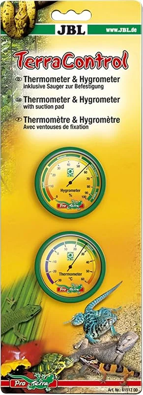 JBL Terra Control 61517 Thermometer und Hygrometer inkl. Sauger für Terrarien — Luftbefeuchter