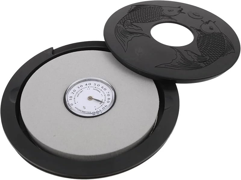 Schwarz Gitarren Luftbefeuchter mit Hygrometer, für Akustikgitarren