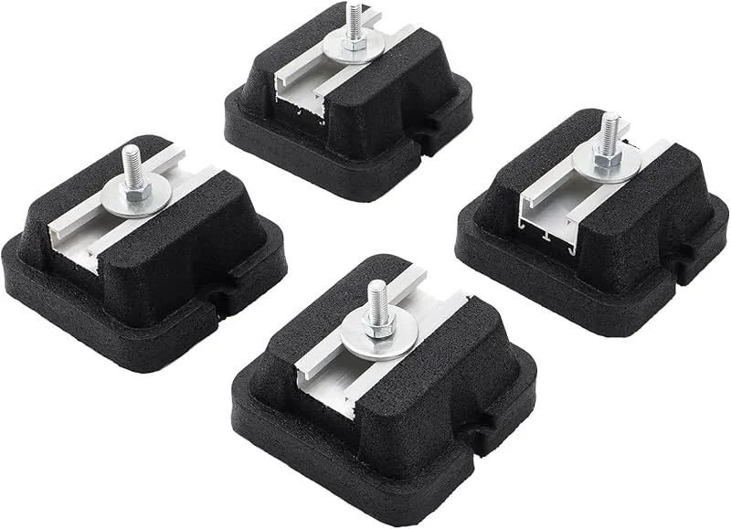 Stützpolster für Klimaanlagen, robustes Anti-Vibrations-Basispolster, , Edelstahl-Material, 4 Stück für Bodeninstallation von Wärmepumpensystem und geteiltem AC-Kondensator, 13 x 10 x 6 cm — Heizung Warmepumpe