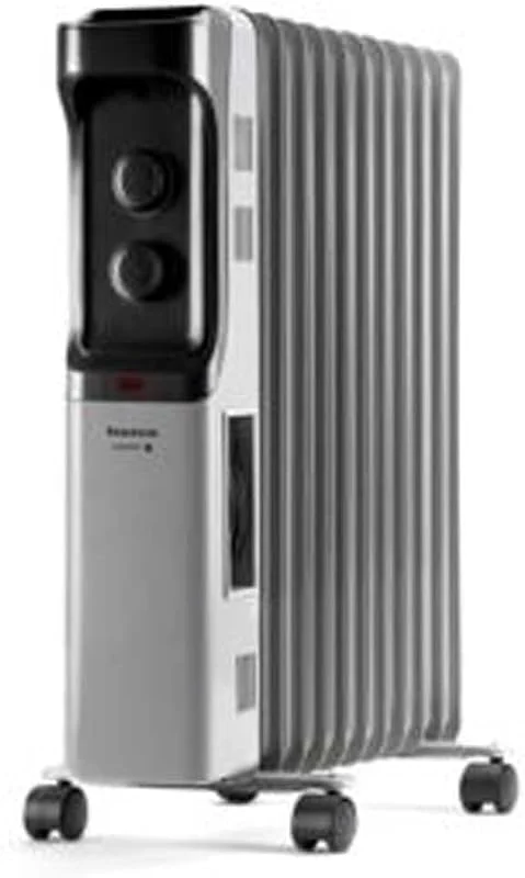 Taurus Dakar - Ölradiator 11 Elemente. 2500W. 3 Leistungsstufen. Einstellbarer Thermostat. Überhitzungsschutz. Einfacher Transport: Griff und Räder. Geringer Konsum, Grau — Heizung Warmepumpe