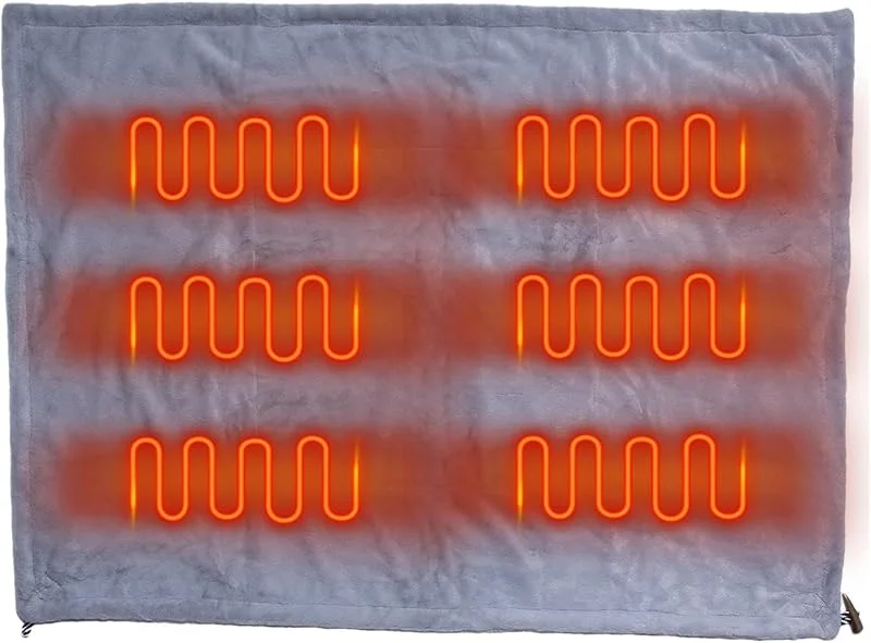Tragbare elektrische beheizte Decke, USB-beheizter Schal, tragbare elektrische USB-Heizdecke, Decke für die kalte Jahreszeit im Freien mit zum Reiten — Heizung Warmepumpe