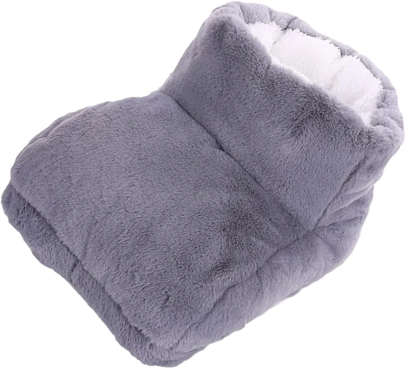 minkissy Fußwärmer usb heizpad beheizbare schuhe USB-Heizkissen USB-Heizschuhe electric heated socks Zehe Unterlage Beine hausschuhe Fußheizkissen für die Füße Bodenheizung Plüsch Grey — Heizkleidung