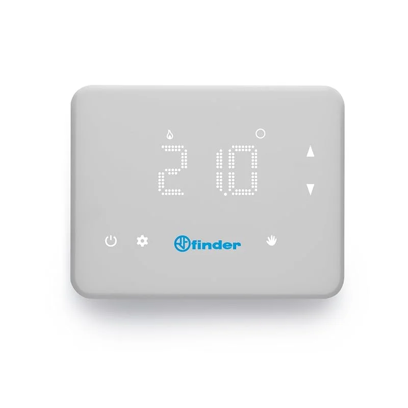 finder Digitaler Chronothermostat Typ 1C9190030W07 - Serie 1C Finder, Superficie Bianca Opaca — Heizung Warmepumpe