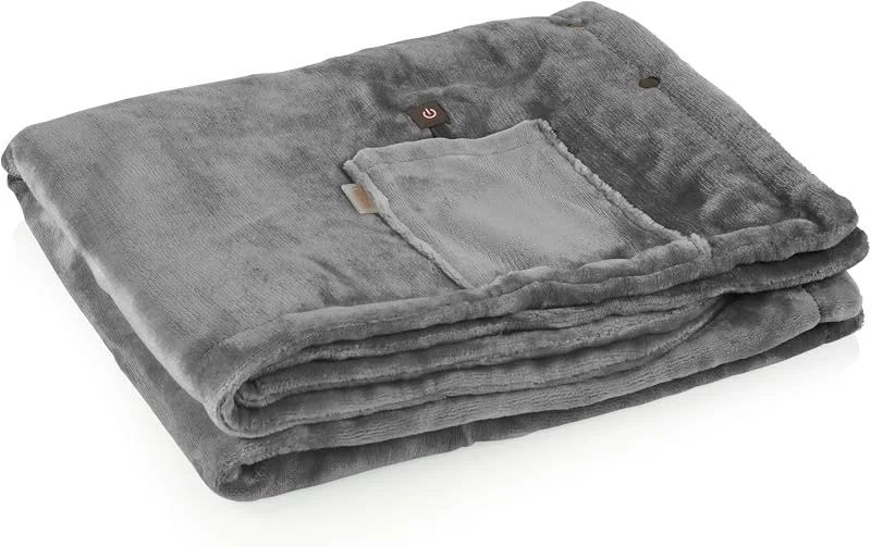 Tristar kabellose Heizdecke, 150 x 80 cm, 5.000 mAh Powerbank, 3 Heizstufen bis 60 °C, Aufheizzeit 10 Min., Fleece, Waschbar, Kabellos, BW-4788 — Heizung Warmepumpe