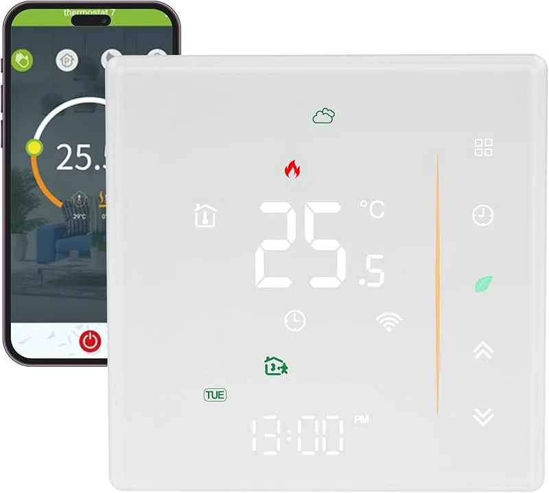WiFi Thermostat Gas Boiler, 5A 230V Thermostat for Gas Heating Boiler für Home Gasheizung Ausrüstung, Kompatibel mit Smart Life, Google Home, Alexa(5+1+1 Tage programmierbar) — Heizung Warmepumpe