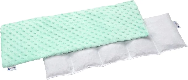 Medi Partners Kirschkernkissen Mikrowelle 60x20cm Körnerkissen groß Wärmekissen 800g 5 kammern abnehmbarer Bezug - Kirschkernkissen nacken schulter Kältetherapie (Minze Minky) — Heizung Warmepumpe