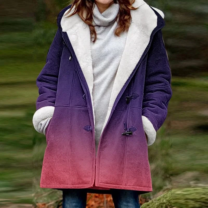 DeaAmyGline Wintermantel Damen Winter Jacke Mantel Sam Warm Teddyfleece Gefüttert Winterjacke mit Kapuze Hornschnalle Tasche Fleecejacke Parka Overcoat Große Größen S-5XL Damenjacken — Heizkleidung