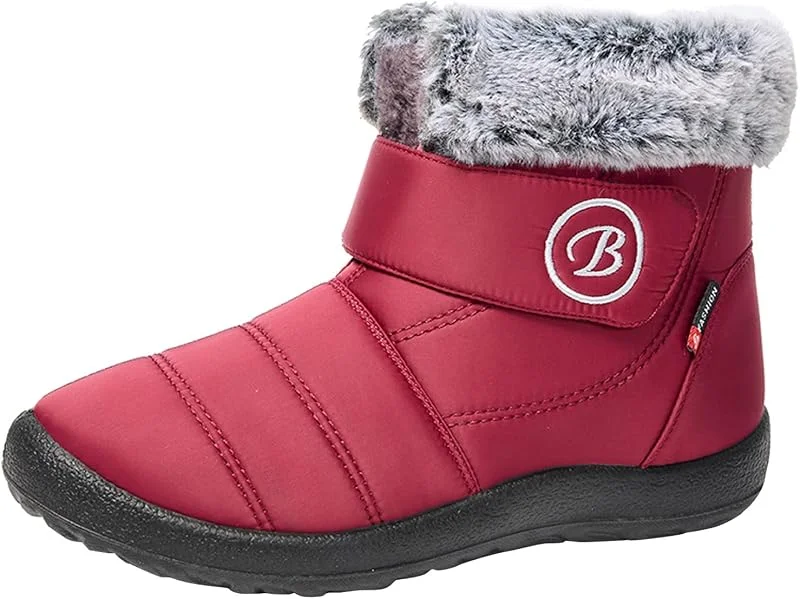 Modische Stiefeletten für Damen, Winter, warm, Schneestiefel, Winter, warm, rutschfest, Sommer, kurze Stiefel, Damenschuhe & 826-1 — Heizkleidung