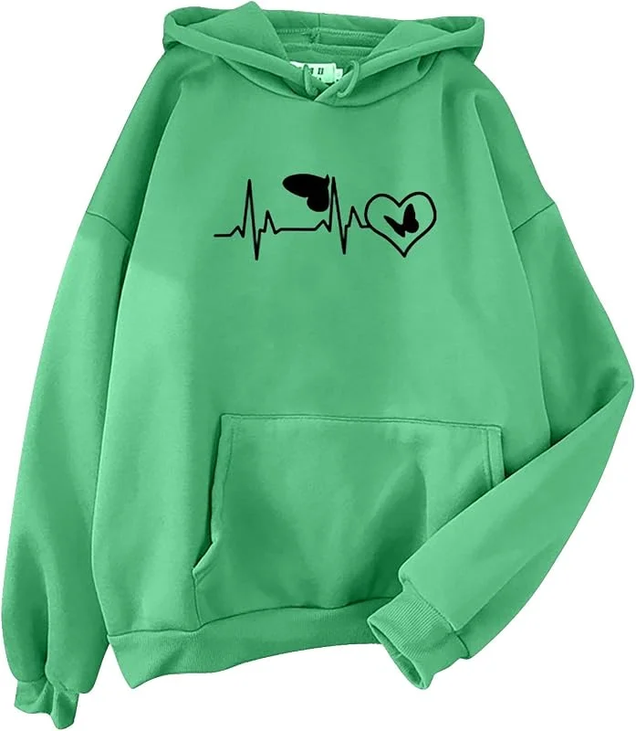 Hoodie Für Sweatshirt Mit Kapuze Einfarbig Elegante Kleidung Damen Oberteile Elegantes Oberteil Freizeit Teenager Mädchen Locker Lässig Baumwollpullover Pullover Weihnachten — Heizkleidung