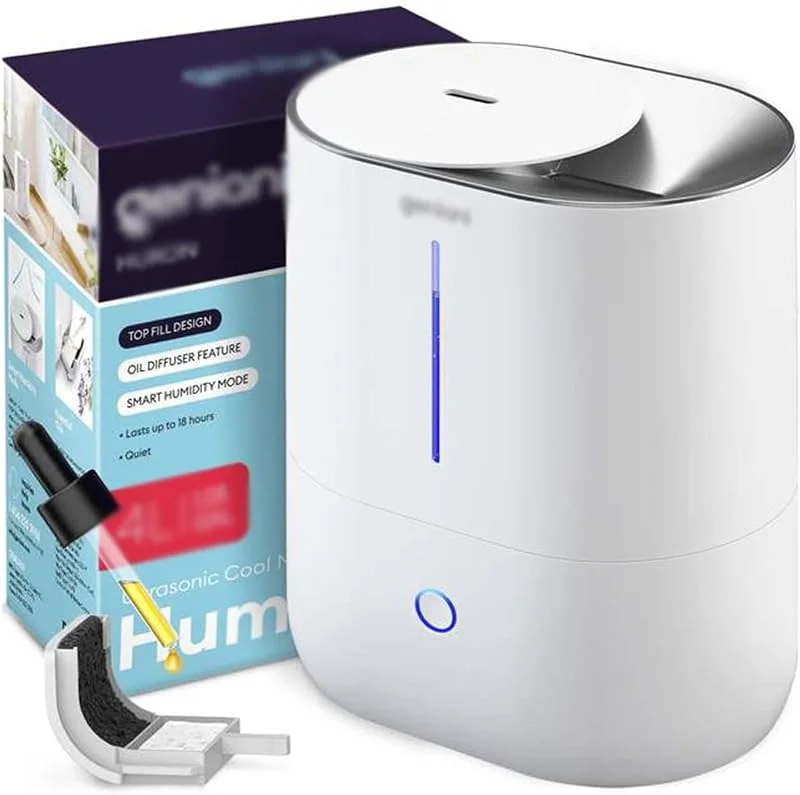 Luftbefeuchter 4L Top Fill Großer Luftbefeuchter mit ätherischen Ölen Diffusor for Zuhause Intelligenter Ultraschall-Luftbefeuchter for große Schlafzimmer Raumluftbefeuchter (Size : 4l)