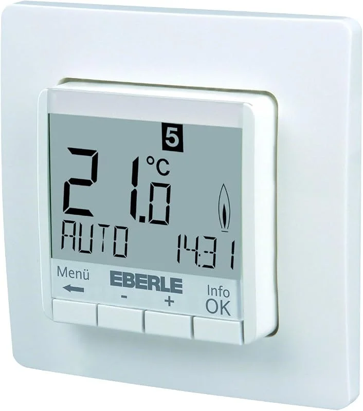 Eberle FIT np ws 527 8154 55 100 FITnp 3R Raumthermostat Unterputz 5 bis 30 °C, Reinweiß — Heizung Warmepumpe
