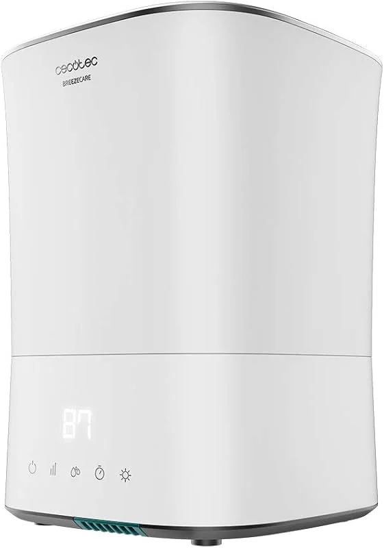 Cecotec Luftbefeuchter BreezeCare 3500 Warm. 5, 5 Liter Tank, Luftbefeuchtung von 400 ml, h, Keramikfilter, Abdeckung bis zu 35 m², bis zu 22 Stunden Autonomie, 3 Geschwindigkeiten, Timer