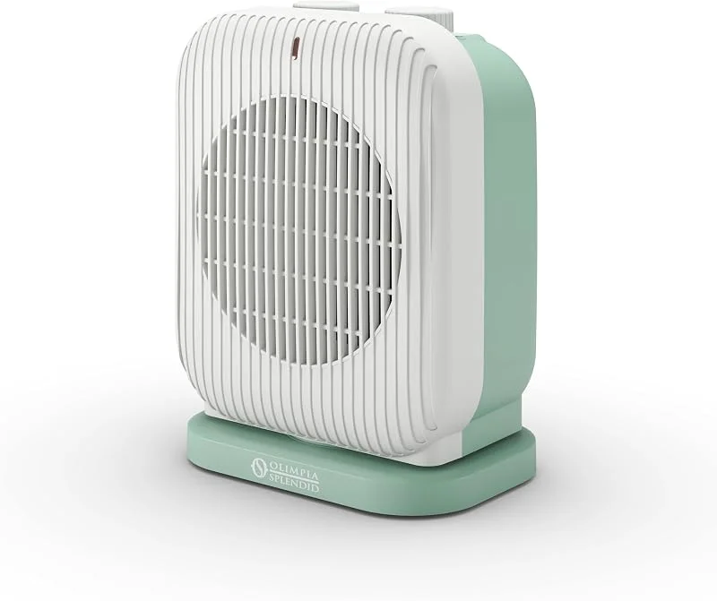 Olimpia Splendid Caldo Funky – Heizlüfter mit bis zu 2000W Leistung, IP21-Schutz, Kippschutz, Salbeigrün — Heizung Warmepumpe