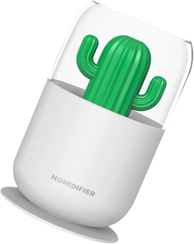 USB Luftbefeuchter Kaktus 300ml für Kinderzimmer mit Nachtlicht
