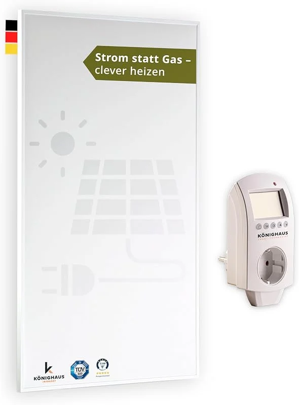 Könighaus Infrarot Wandheizung 1200 Watt - Smart Thermostat — Heizung Warmepumpe