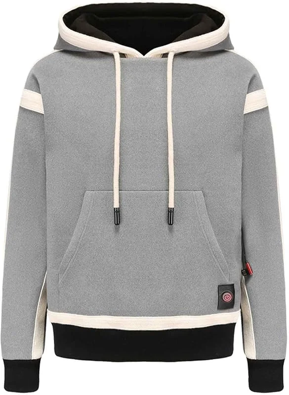 AEGJEGVD Beheizbare Jacke Herren Damen Kapuzenpullover Verdickte Für Herbst Und Winter Beheizbarer Pullover Sweatshirt Plüsch Heizpulli Mit Heizung Casual Hoody Mit 3 Temperaturregelung — Heizkleidung