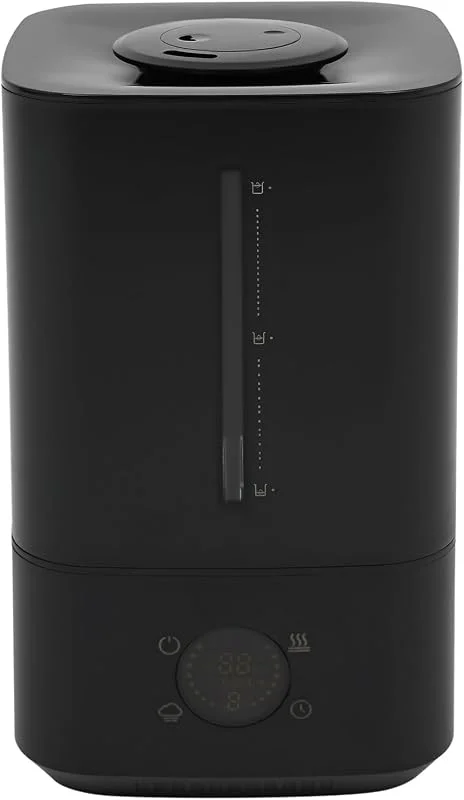 6-Liter-Heiß- und Kaltnebel-Luftbefeuchter, ABS Luftbefeuchter Hause Touch-Steuerung, für Schlafzimmer, Wohnzimmer, Babyzimmer 19 * 19 * 33 cm