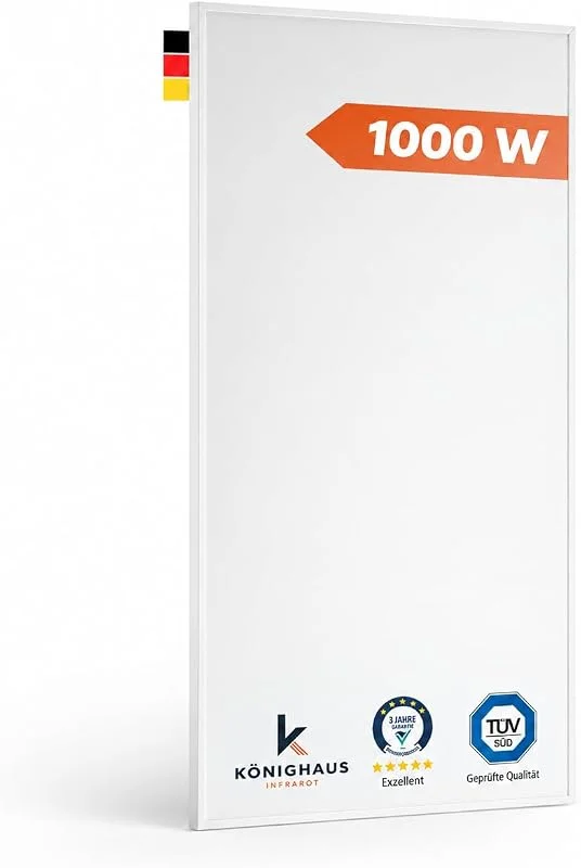 Könighaus Infrarotheizung 1000 W - Wandmontage - 14-26 m² — Heizung Warmepumpe