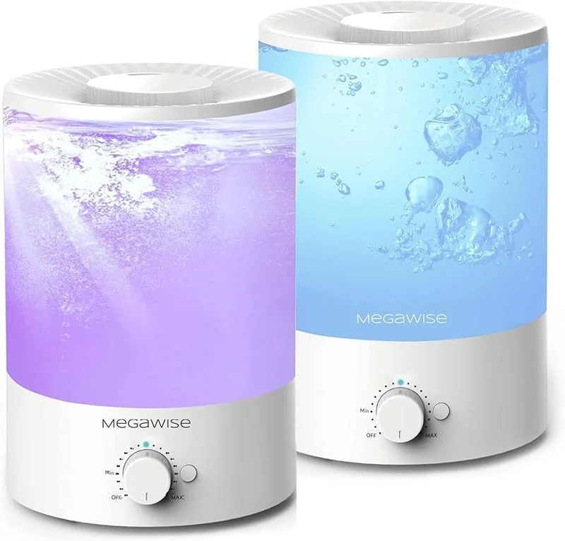 MEGAWISE 3, 5L Luftbefeuchter für Schlafzimmer, leise, mit Top-Fill, 2er-Set