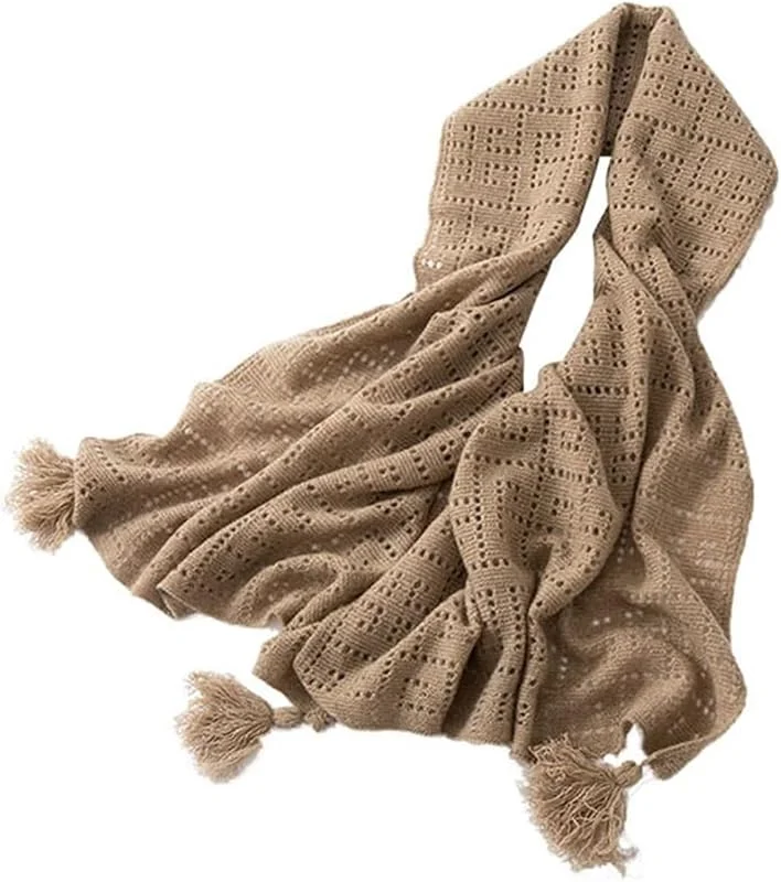 Schal Stilvoller Damenschal for Herbst und Winter, 100% reines Kaschmir, Strickschal — Heizkleidung
