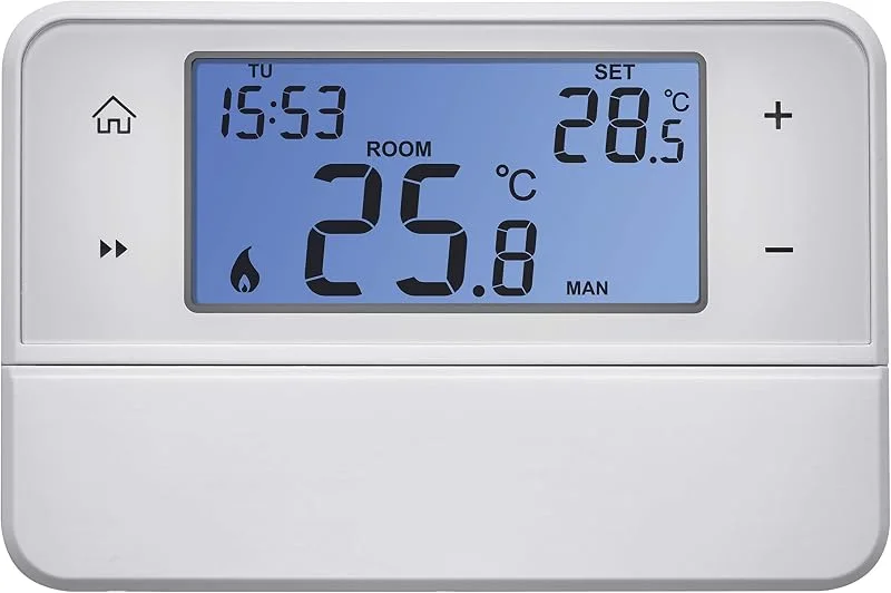 Emos Digitaler Raumthermostat mit OpenTherm-Unterstützung - Programmierbarer, verkabelter, oberflächenmontierbarer Thermostat, weiß, 12, 6 x 8, 4 x 2, 6 cm — Heizung Warmepumpe