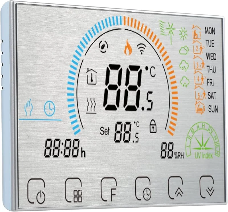 3A 95~240V Boiler Heizung Energiesparender Smart tat mit Touchscreen LCD Display Wöchentlich programmierbarer Raumtemperaturregler Heimwerkerprodukt — Heizung Warmepumpe