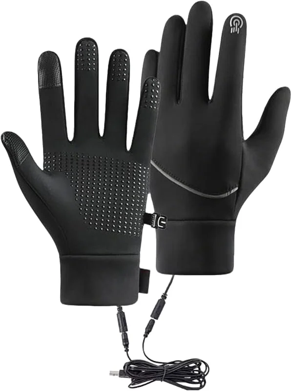 Beheizte Handschuhe – USB-Handwärmer, Touchscreen, Beheizte Fäustlinge für Damen, für Winter, Fitnessstudio, Workout, Arbeit, Gewichtheben, Laufen, Reiten, Skifahren — Heizkleidung