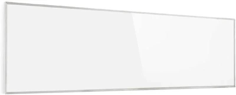 Klarstein Wonderwall - Infrarotheizung mit Thermostat, Infrarotheizkörper mit Carbon Crystal Technik, Wochentimer, Auto-Abschaltfunktion, IP24, 30 x 100 cm Heizpanel, 300 Watt, weiß — Heizung Warmepumpe