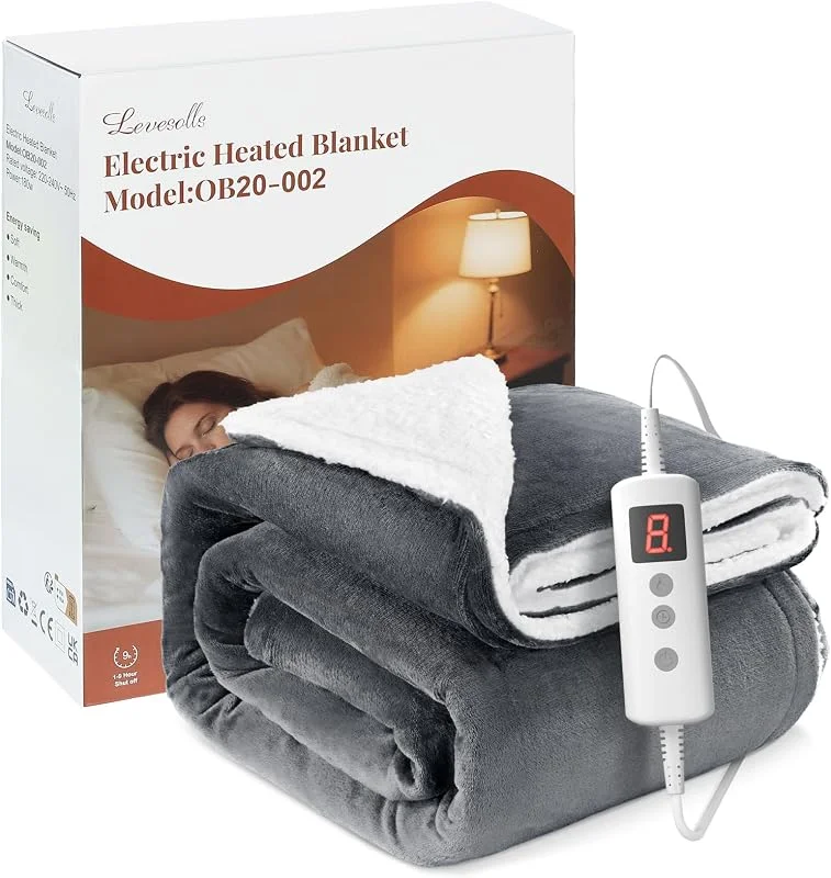 Heizdecke mit Abschaltautomatik 180 x 130 cm 9 Timer 10 Stufen — Heizung Warmepumpe
