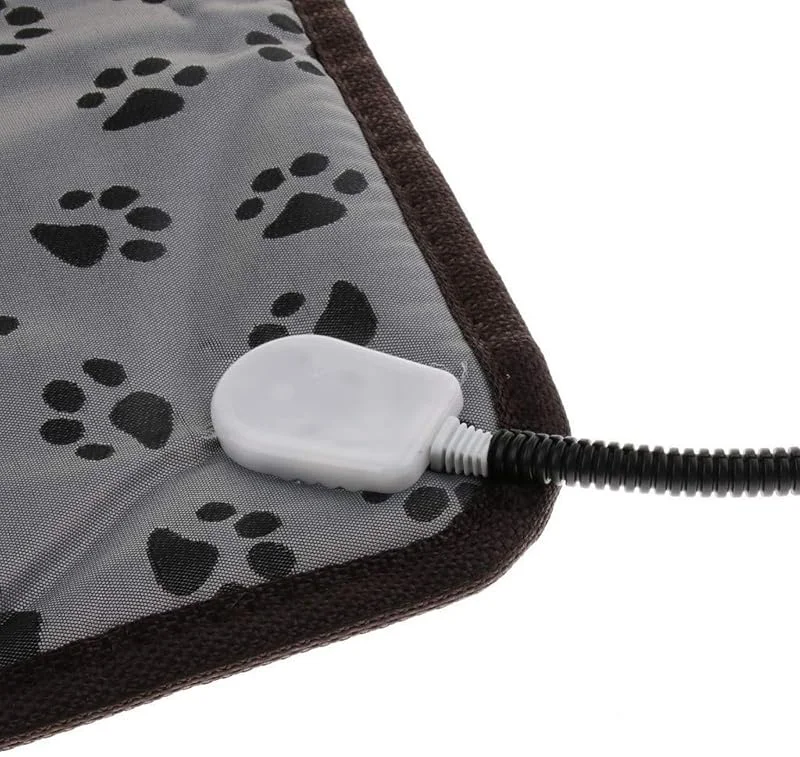 Heizmatte für Haustiere wärmende Hundedecke weiches Katzenkissen Schlafplatz für Welpen verstellbare Temperatur Stoff ideal für kleine Vierbeiner (Grey, 45x45x5) — Heizung Warmepumpe