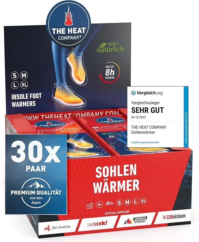 THE HEAT COMPANY Sohlenwärmer - EXTRA WARM - 8h warme Füße - Wärmesohlen — Heizkleidung