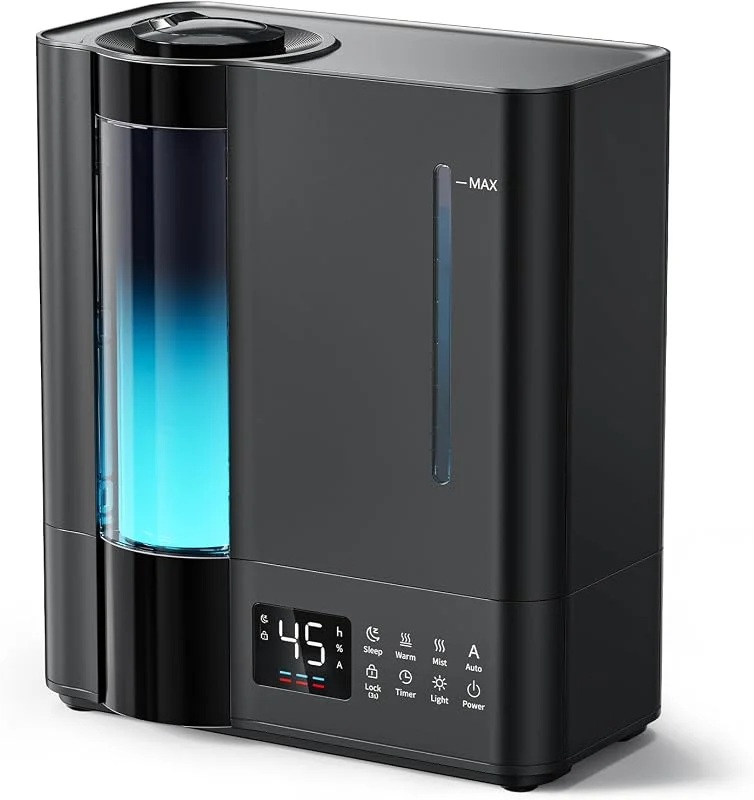 AROEVE 8L Warm- & Kaltnebel Luftbefeuchter für große Räume 60H, 25dB Leise
