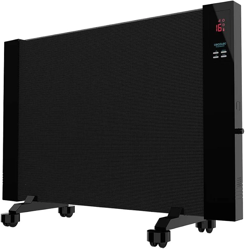 Cecotec Flachheizkörper mit Fernbedienung ReadyWarm 3000 Smart Now. 2000 W, Glimmer- Strahlungsplatte - Räder omnidirektional, Timer, 3 Modi und Überhitzungs- Sicherheitssystem, 15 m2 — Heizung Warmepumpe
