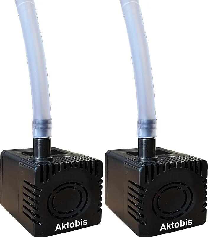 Aktobis WDH-KP40 Kondensatpumpe, Tauchpumpe automatisch mit Wassersensor, 450 L, h, 3 m Förderhöhe, Mini Wasserpumpe für Luftentfeuchter, Bautrockner, Keller (Packung mit 2) — Luftbefeuchter