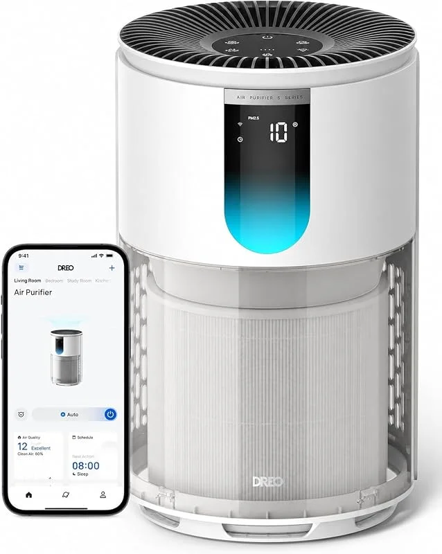 DREO Smart Luftreiniger 539S, CADR 269 m³, h, HEPA, für Räume bis 55 m² — Luftbefeuchter