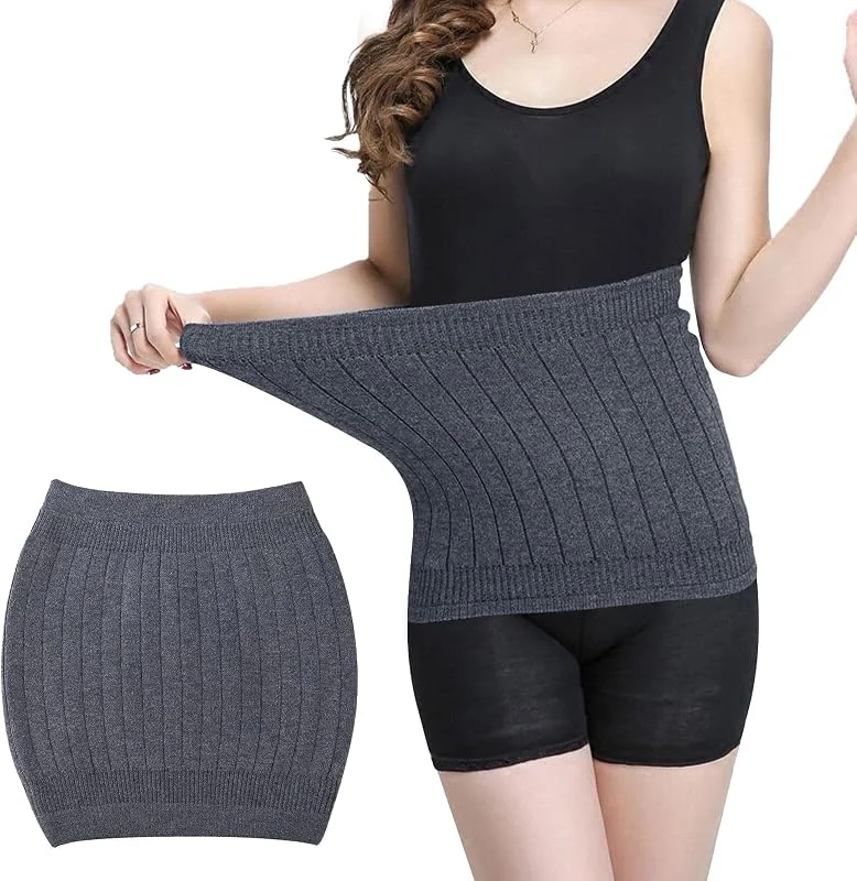 Risipu Kaschmir Nierenwärmer Damen elastische Taille und Bauch Unterstützung Wärmegürtel für Rücken Lendenwirbelsäule und Menstruationsschmerzen Relief — Heizkleidung