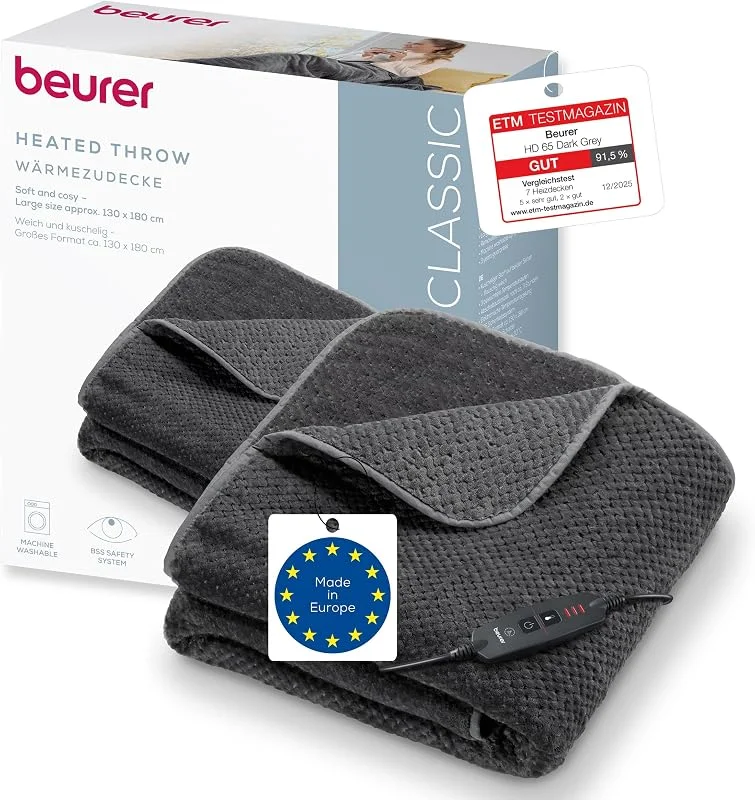 Beurer HD 65 Heizdecke, leichte Wärmedecke aus weichem Material — Heizung Warmepumpe