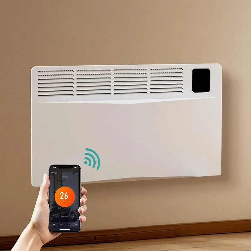 EMKE Smart Elektroheizung 2000W, Konvektor Heizung elektrischmit WLAN & App-Steuerung, Elektro Heizkörper Standgerät oder Wandmont — Heizung Warmepumpe