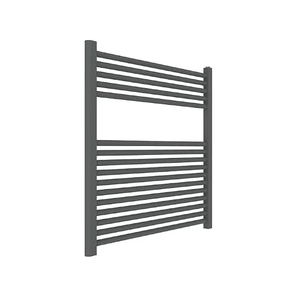 ERCOS Handtuchheizkörper Badheizkörper Abmessungen 750 x 770 mm Heizkörper Farbe Eisengrau matt Anschlüsse 1, 2" Lieferung mit Montagesatz — Heizung Warmepumpe