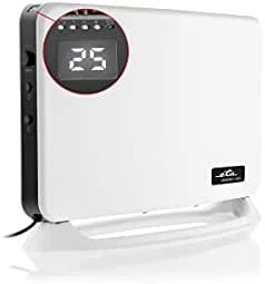 ETA Konvektor Heizung Warmie Digi, Energiesparende Elektroheizung geräuschlos, Mobiles Heizgerät mit Thermostat & Timer (1-24h), 3 Leistungsstufen (750W, 1250W, 2000W), Fernbedienung, Weiß — Heizung Warmepumpe
