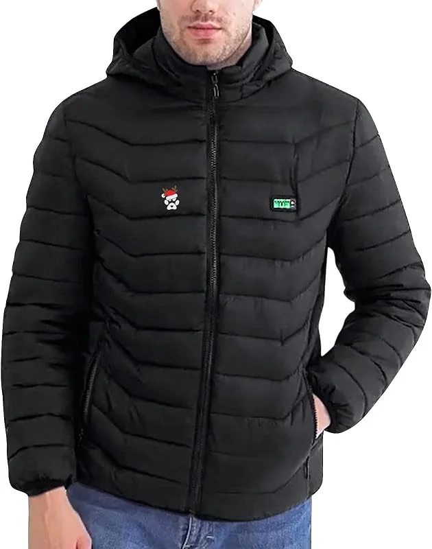 Herren Beheizbare Jacke Winter Outdoor Heizjacke mit 21 Heizzonen Elektrische Beheizte Winterjacke USB Beheizbar Steppjacke mit Kapuze Wärme Kapuzenjacke Skijacke Outdoorjacke Männer Funktionsjacke — Heizkleidung